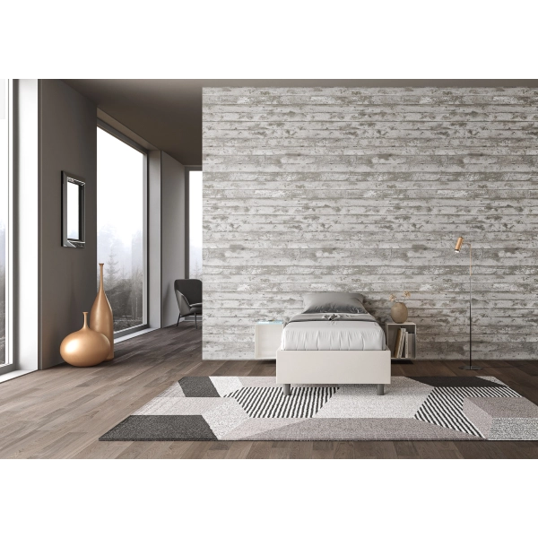 Cadre de lit 1 place Azelia 80x210 sans sommier blanc