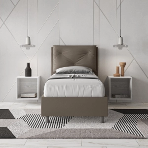 Lit 1 place Appia 80x200 avec sommier cappuccino