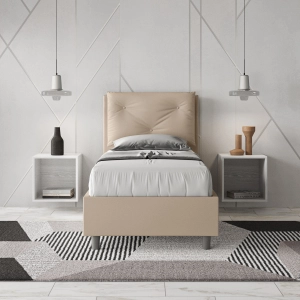 Lit 1 place Appia 80x210 sans sommier taupe