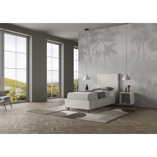 Cama Focus malla 80x210 y contenedor blanco