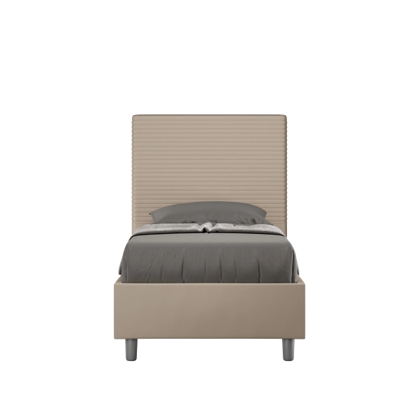 Cama Focus 80x210 gris tórtola base y contenedor