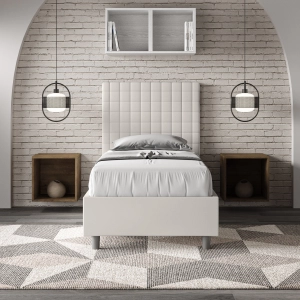 Lit 1 place Sunny 80x190 avec sommier blanc