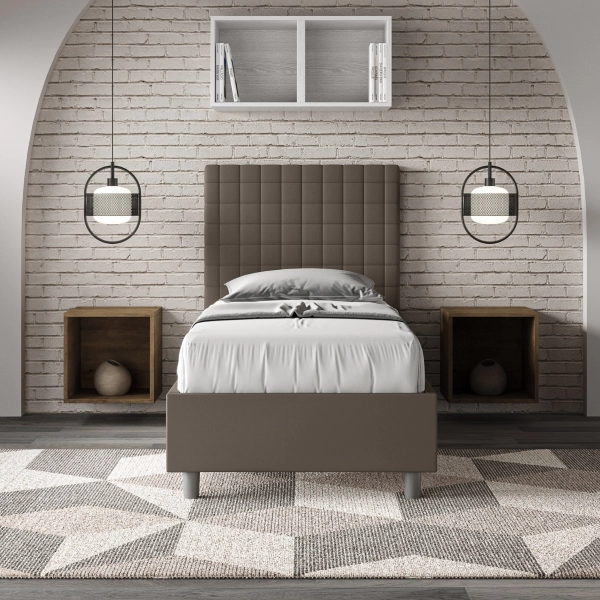 Cama Sunny 80x190 con base capuchino