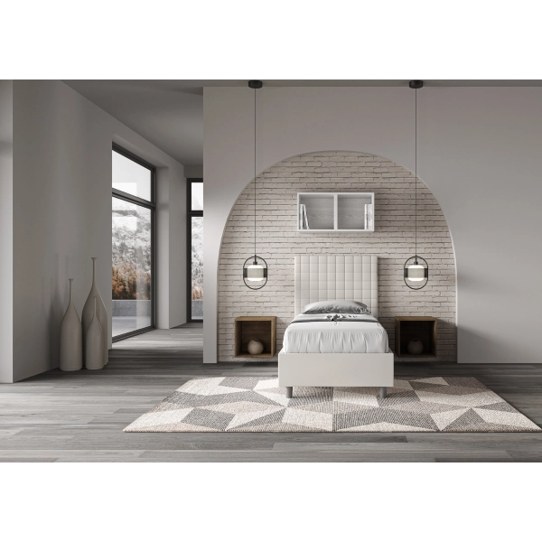 Cama Sunny 80x200 con rejilla blanca