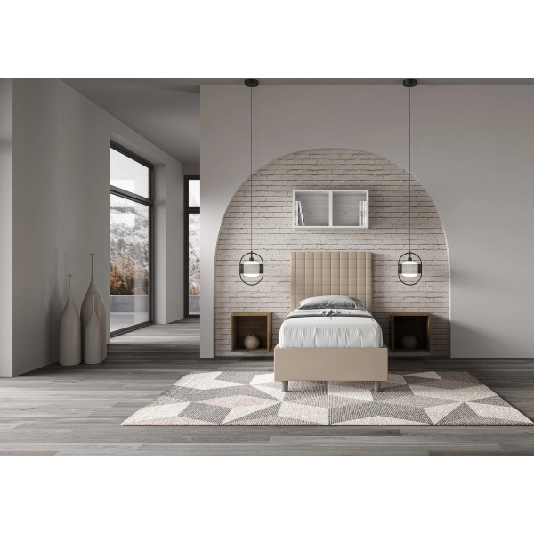 Cama Sunny 80x210 gris tórtola base y contenedor