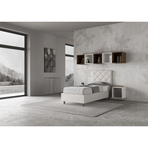 Cama Priya 80x190 con base blanca