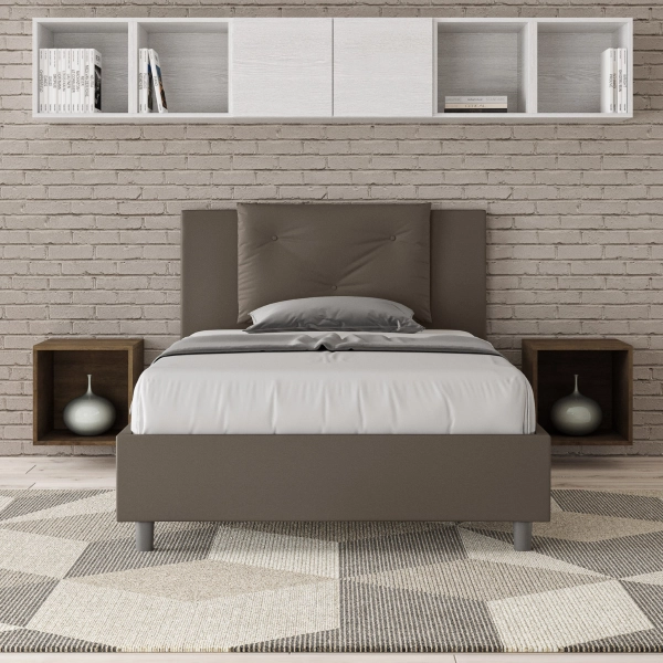 Bett Appia L.120 Basis D.210 und Cappuccino-Behälter