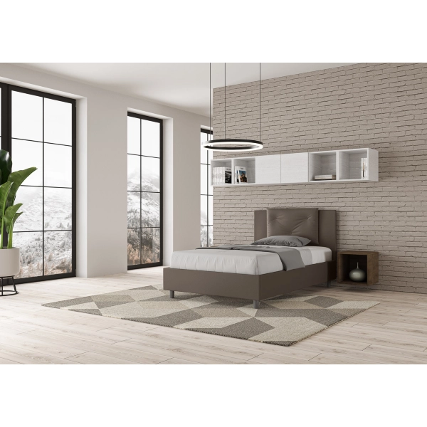 Bett Appia L.120 Basis D.210 und Cappuccino-Behälter