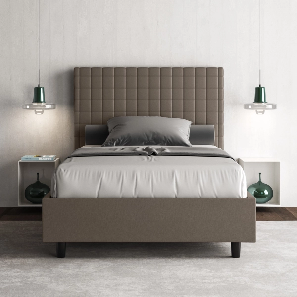 Sonniges Bett 120x200 mit Cappuccino-Basis