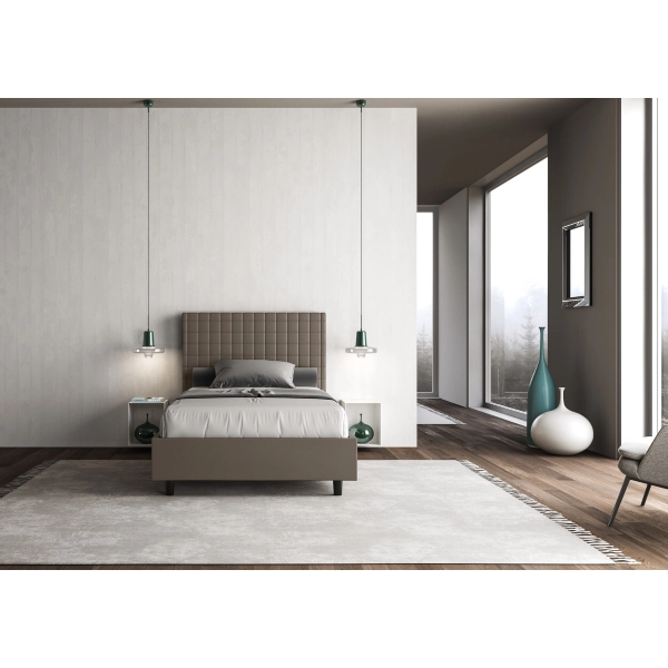 Sonniges Bett 120x200 mit Cappuccino-Basis
