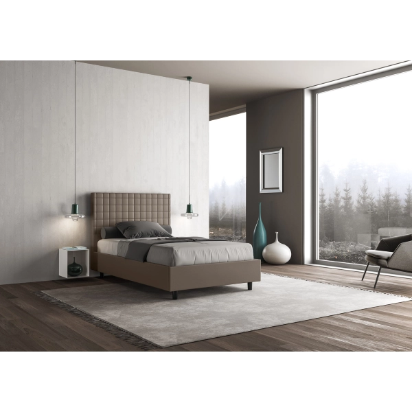 Sonniges Bett 120x200 mit Cappuccino-Basis