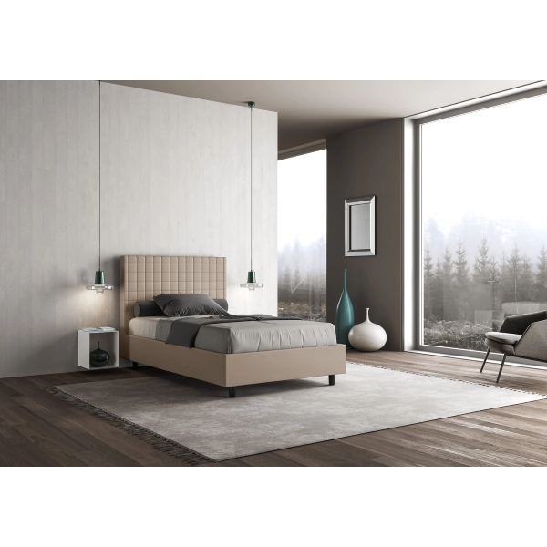 Sunny Bett 120x210 taubengrauer Sockel und Behälter