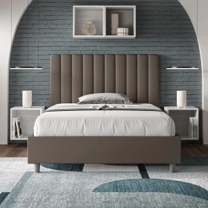 Lit 1 place et demi Agueda 120x190 sans sommier cappuccino