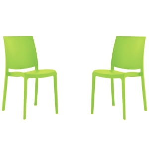 Garten- oder Küchenstuhl aus Polypropylen stapelbar - Set 2 FEBE Green