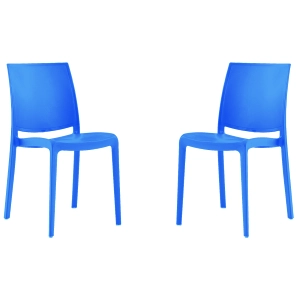 Garten- oder Küchenstuhl aus Polypropylen stapelbar - 2er-Set FEBE Hellblau
