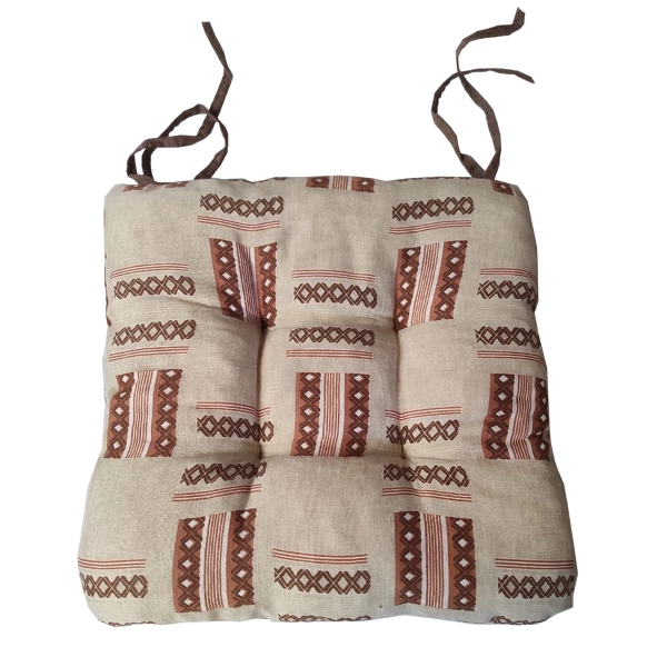 Cuscino coprisedia imbottito GINEVRA con lacci Fantasia 2 pezzi