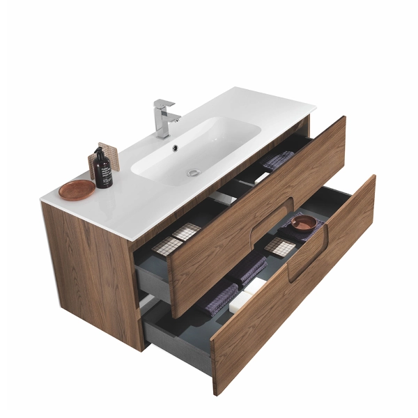 Mueble de baño suspendido 100 cm ARCO con dos cajones Tek