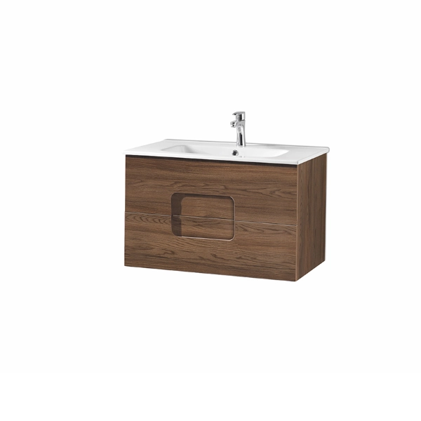 Mueble de baño suspendido 100 cm ARCO con dos cajones Tek
