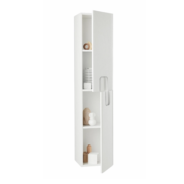 Columna de baño suspendida 160 cm ARCO dos puertas alerce blanco reversible