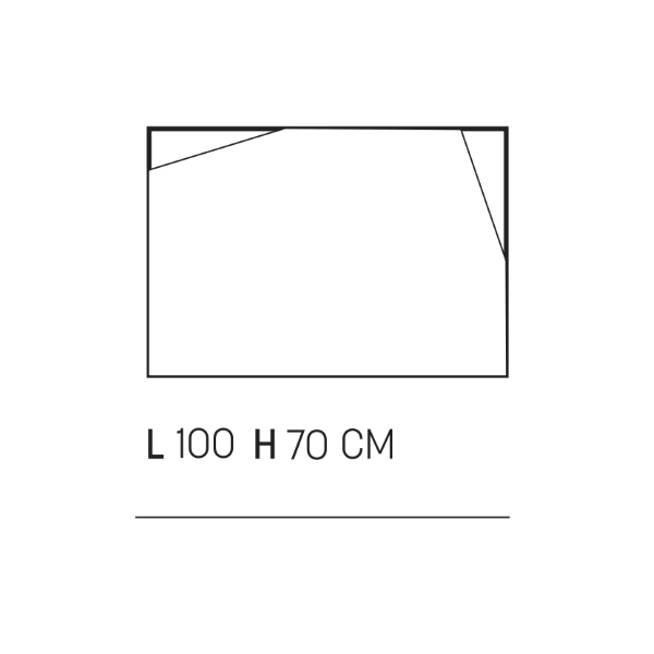 Salle de bain complète suspendue avec base miroir 120 LED et 2 vasques sur pied - RIO Tek