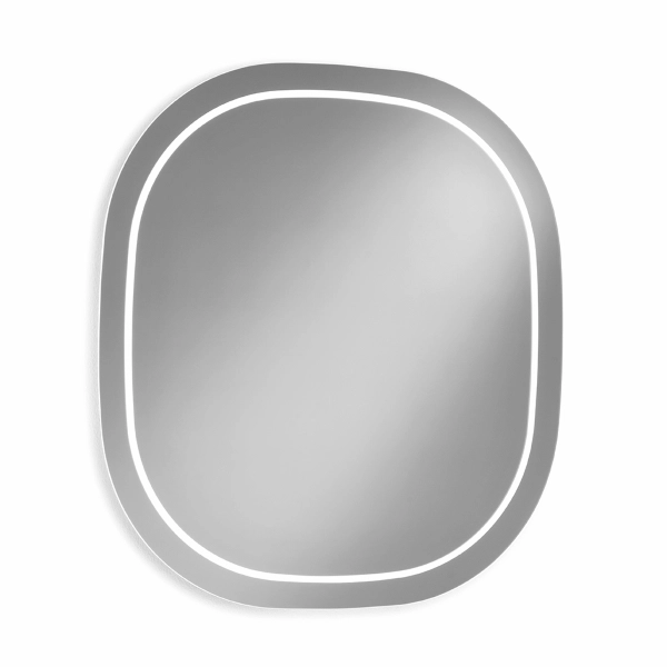 Miroir de salle de bain en forme HELIOS 72 cm avec LED frontale 4000K