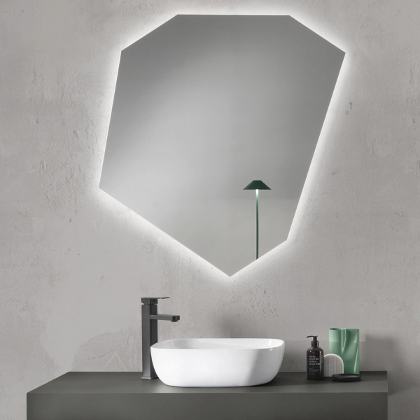 Miroir de salle de bain rétroéclairé à LED SELF 93 cm
