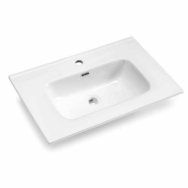 Meuble de salle de bain suspendu 70 cm avec 2 tiroirs RIGHE gris perle