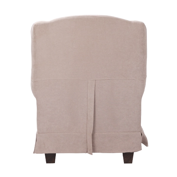 BERGERE padded armchair in Beige removable fabric