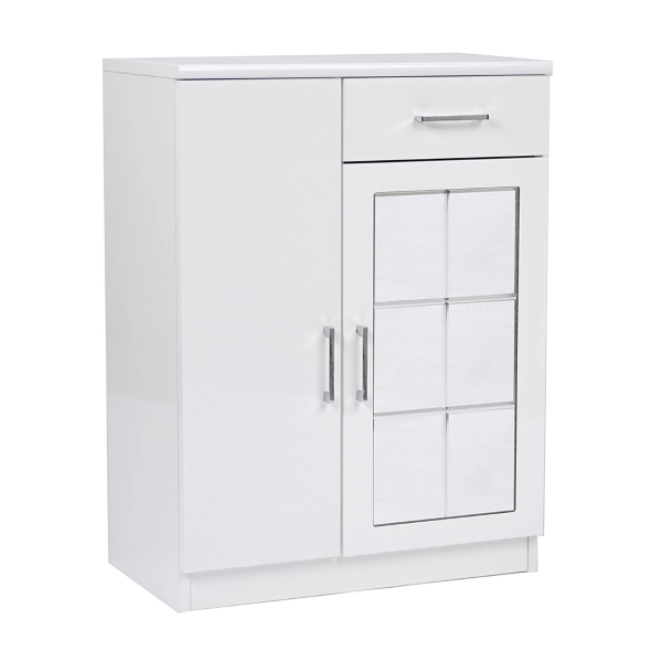 Armoire polyvalente CRYSTAL 2 portes avec miroir