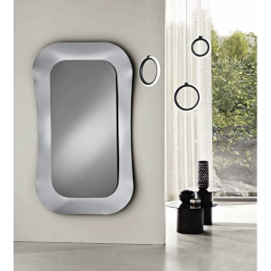 Specchio rettangolare DUNE 98x168 cm con cornice in vetro Fumè