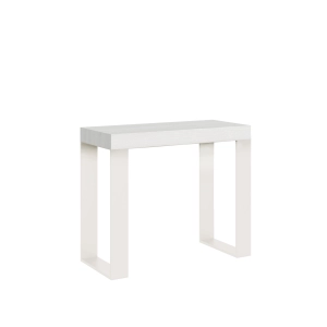 Console Extensible 90x40/196 cm Tecno Small Frêne Blanc cadre Blanc