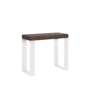 Console Extensible 90x40/300 cm Tecno Noyer cadre Blanc