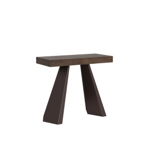 Console extensible 90x40/196 cm Diamante Small Premium Noyer cadre Ours