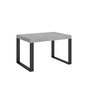 Table extensible 90x120/224 cm Tecno Ciment cadre Anthracite