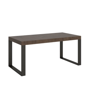 Table extensible 90x180/284 cm Tecno Premium Noyer cadre Anthracite