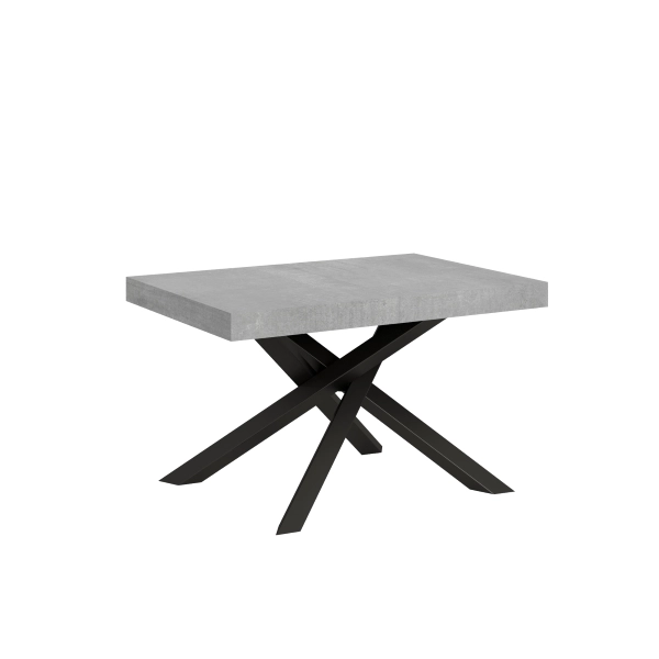 Mesa extensible 90x120/224 cm Volantis Cemento estructura Antracita