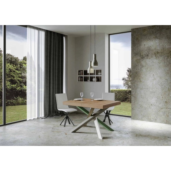 Mesa extensible 90x120/224 cm Volantis Roble Natural estructura 4/A