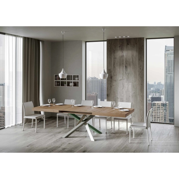 Mesa extensible 90x120/224 cm Volantis Roble Natural estructura 4/A
