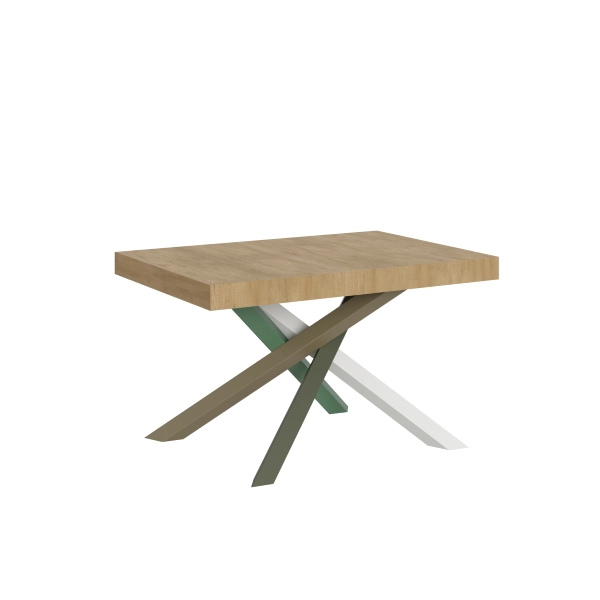 Mesa extensible 90x140/244 cm Volantis Roble Natural estructura 4/A