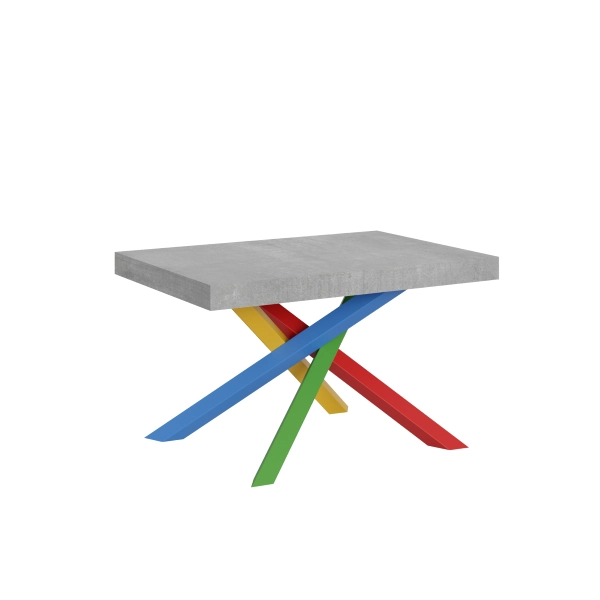 Mesa extensible 90x130/234 cm Volantis Cemento estructura multicolor 4/B