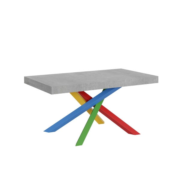 Mesa extensible 90x160/264 cm Volantis Cemento estructura multicolor 4/B