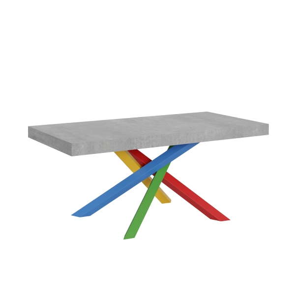 Mesa extensible 90x180/284 cm Volantis Cemento estructura multicolor 4/B