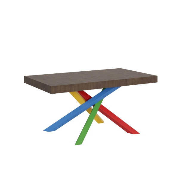 Mesa extensible 90x160/420 cm Volantis Nogal estructura multicolor 4/B