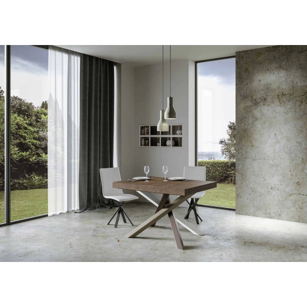 Mesa extensible 90x140/244 cm Volantis Nogal estructura 4/C