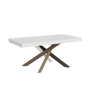 Table extensible 90x180/284 cm Volantis Frêne Blanc cadre 4/C