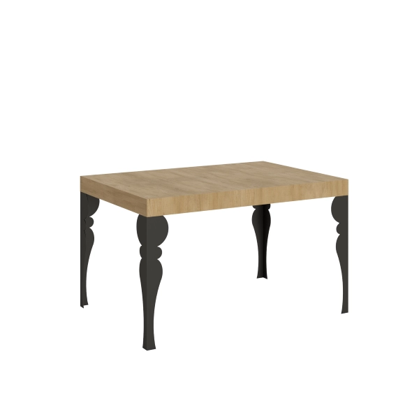 Mesa extensible 90x120/224 cm Paxon Roble Natural estructura Antracita