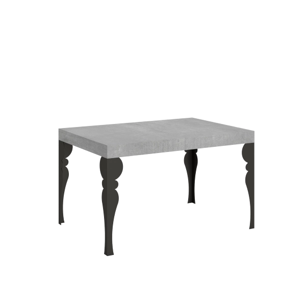 Mesa extensible 90x120/224 cm Paxon Cemento estructura Antracita