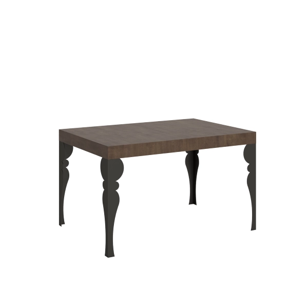 Mesa extensible 90x120/224 cm Paxon Nogal estructura Antracita