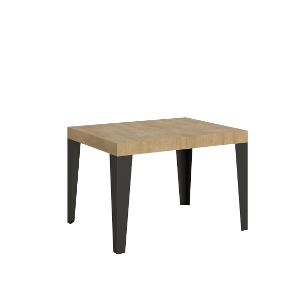 Mesa extensible 70x110/194 cm Flame Roble Natural estructura Antracita