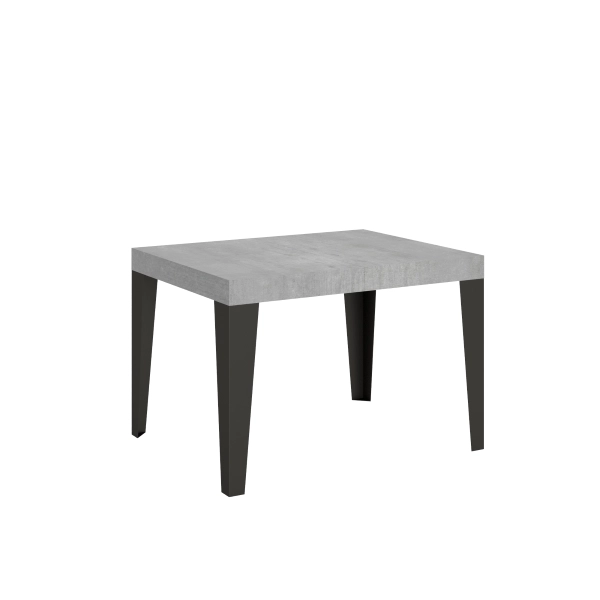 Mesa extensible 80x120/204 cm Flame Cemento estructura Antracita